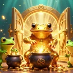 Experience sbobet with a cartoon alchemist revealing hidden treasures in this vibrant casino scene.
