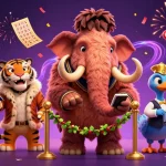Unleash winning excitement with a vibrant sun-themed casino scene featuring unique animal characters.